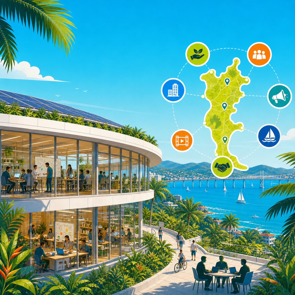 Magic Island partner activation illustration